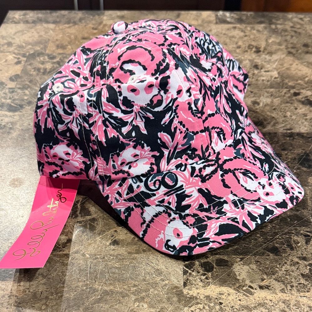 Lilly Pulitzer Pink and Black Hat